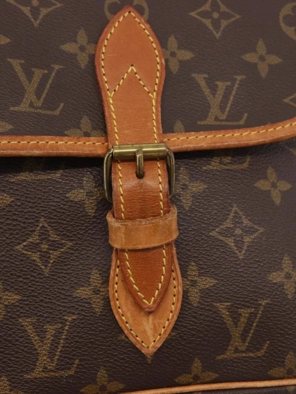 LOUIS VUITTON Monogram Gibeciere GM Shoulder Bag M42246 LV Auth 188421